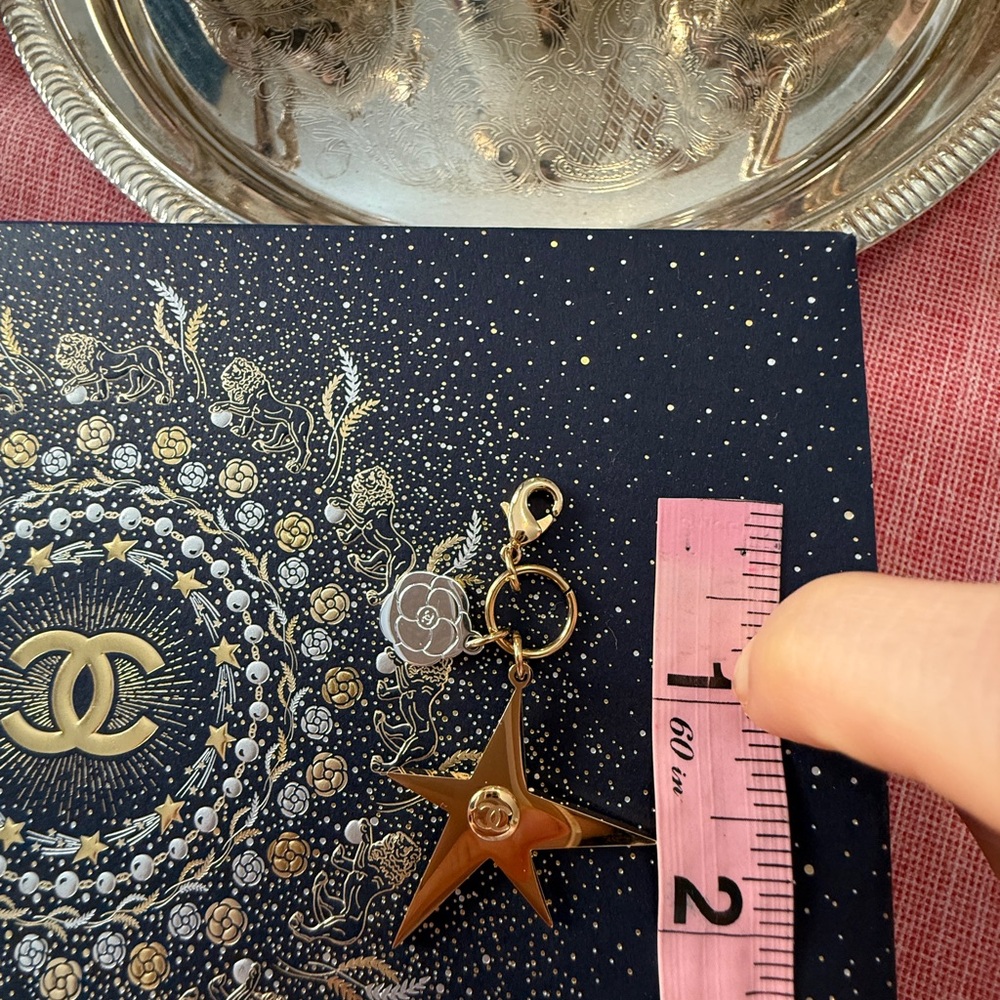 Chanel 2025 Christmas Gold Comet and Camellia Charm - Picture 2 of 7